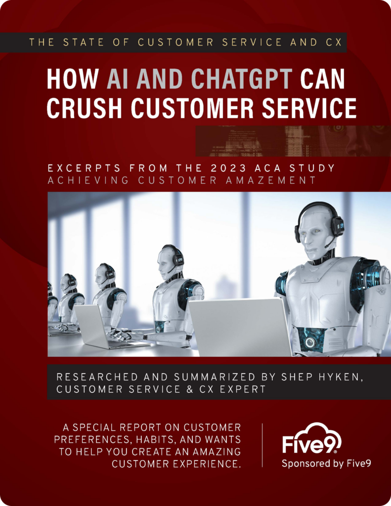AI ChatGPT customer service customer experience shep hyken