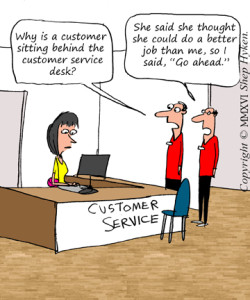 Customer Takes Over Customer Service Desk